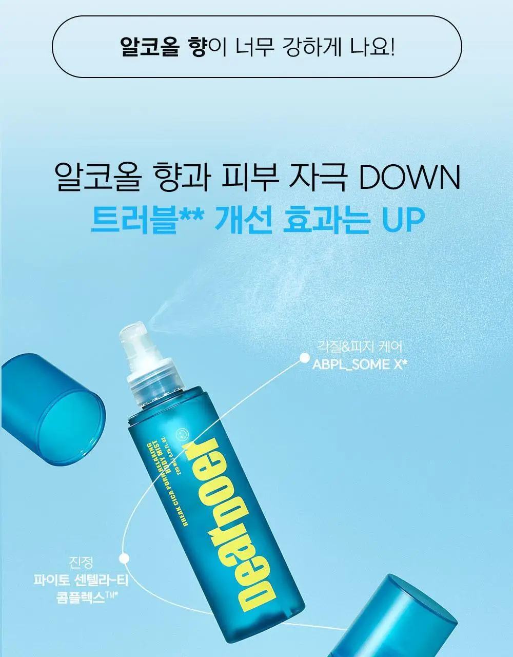 [등드름완화/체취케어] 디어도어 브레이크 PDRN 저자극 바디미스트 200ml 상세페이지 4